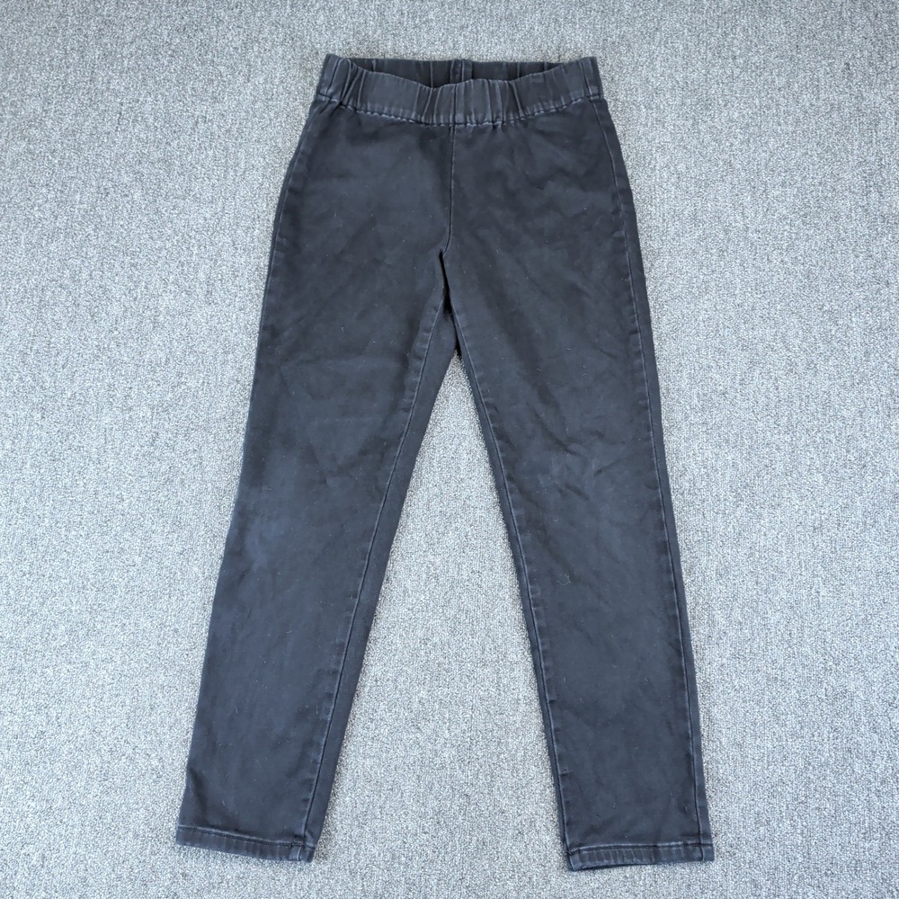 Soft Surroundings Minimalist Pull On Slim Pants Womens M Black Cotton‎ Blend
